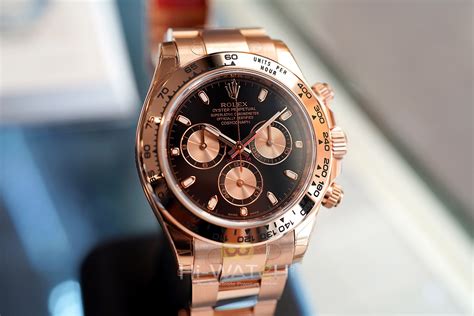 rolex daytona everose gold replica|rolex daytona black and gold.